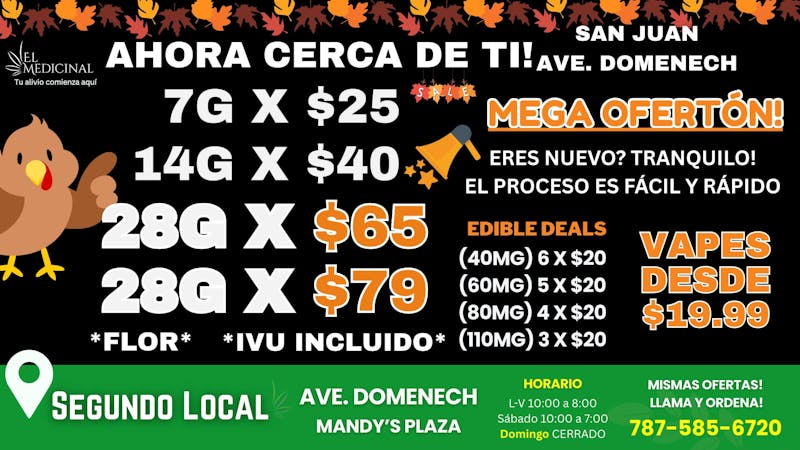 El Medicinal 28G X $65 LLAMA Y PREGUNTA POR FLORES DISPONIBLES!