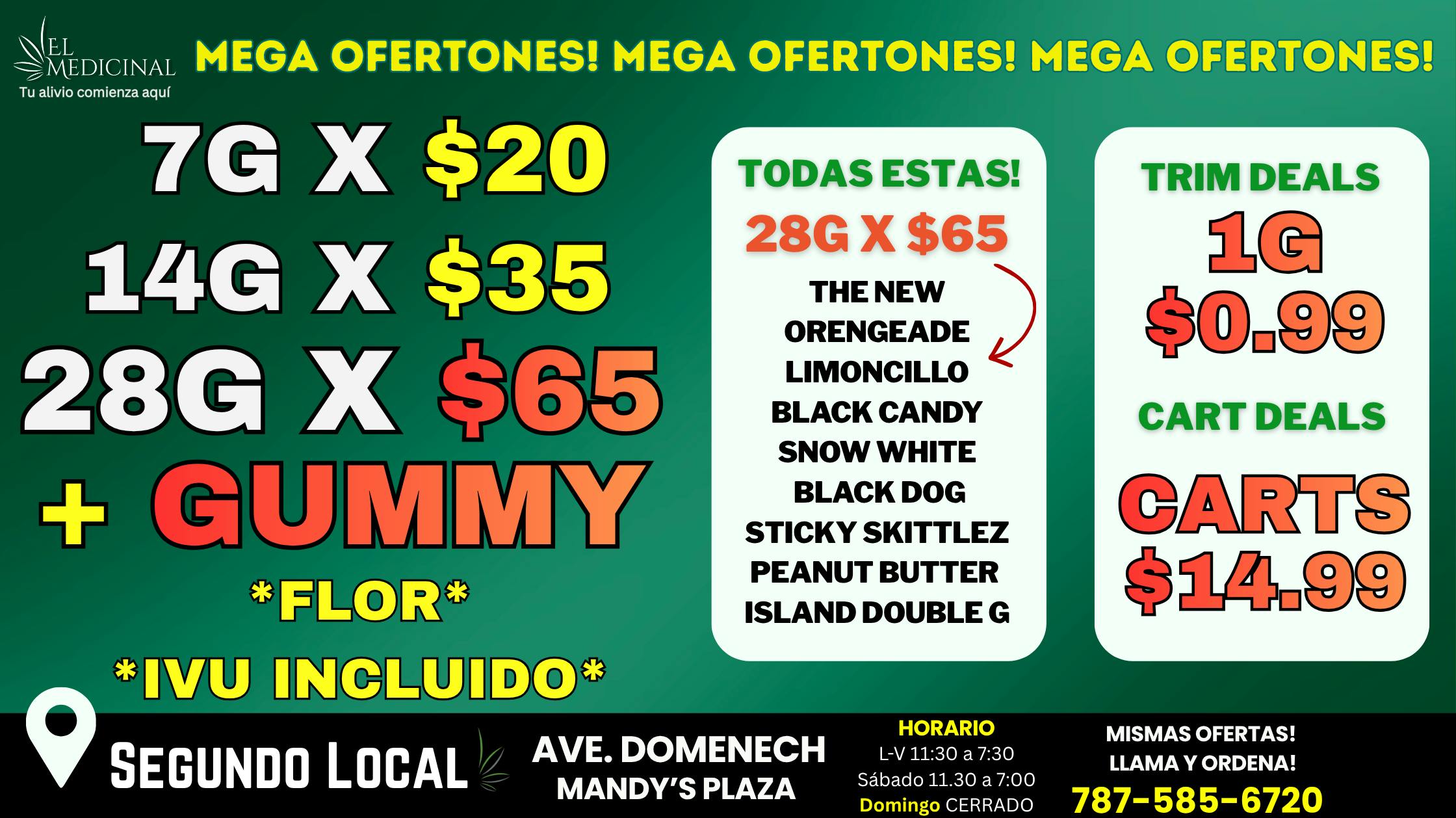 El Medicinal 7GX$20/ 14GX$35 / 28GX$55 / 28GX$65 SEPARA LO TUYO