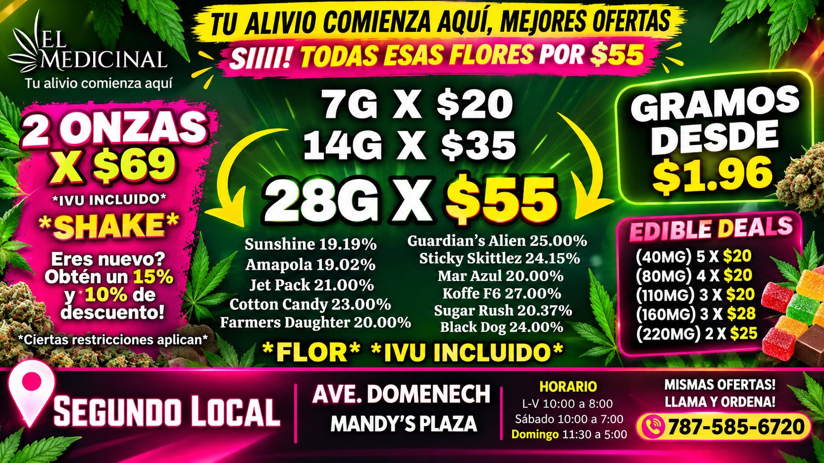 El Medicinal #2 SII! TODAS ESAS FLORES POR $55! LLAMA 787-585-6720