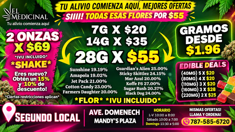 El Medicinal #2 SII! TODAS ESAS FLORES POR $55! LLAMA 787-585-6720