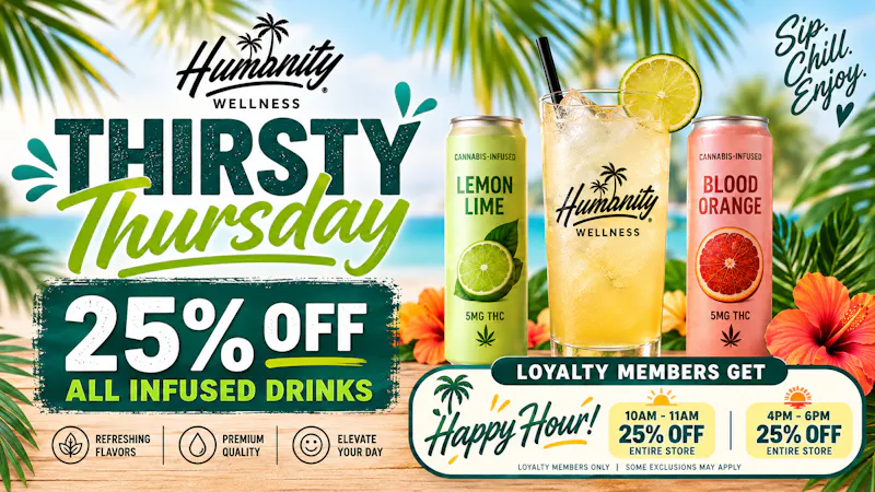 Humanity Wellness 🌴 Beat the Heat with Thirsty Thursday Deals!