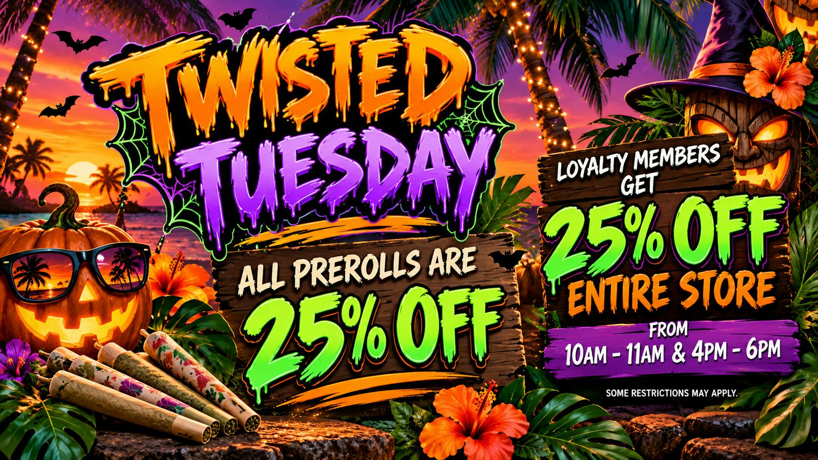 Humanity Wellness 🎃🌴 Get twisted this Tuesday! 🌴🎃