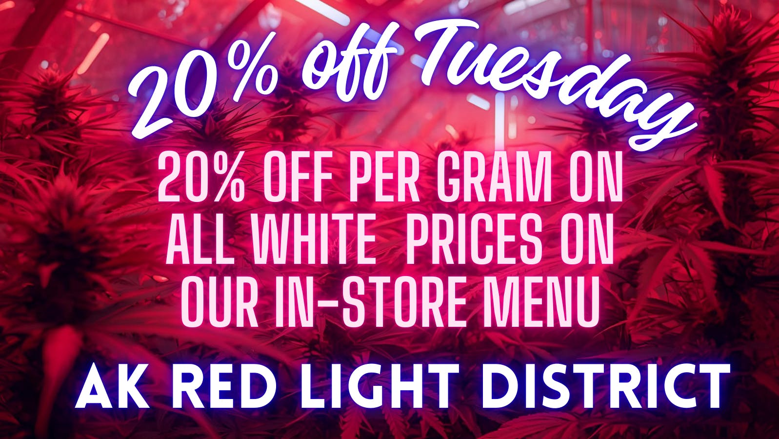 The Red Light District 20% off Tuesday