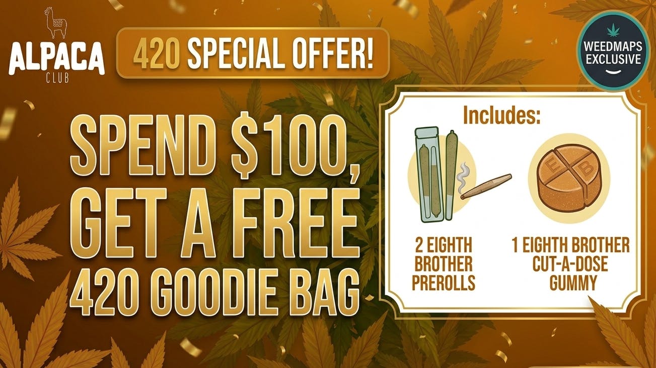 Alpaca Club Delivery 420 Bag with $100 Purchase