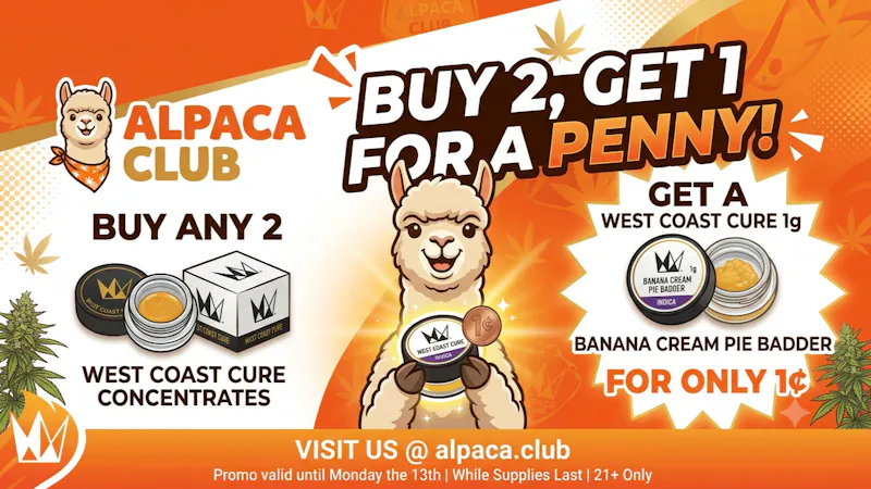 Alpaca Club Delivery Buy 2 WCC Concentrates, get 1 for a penny!