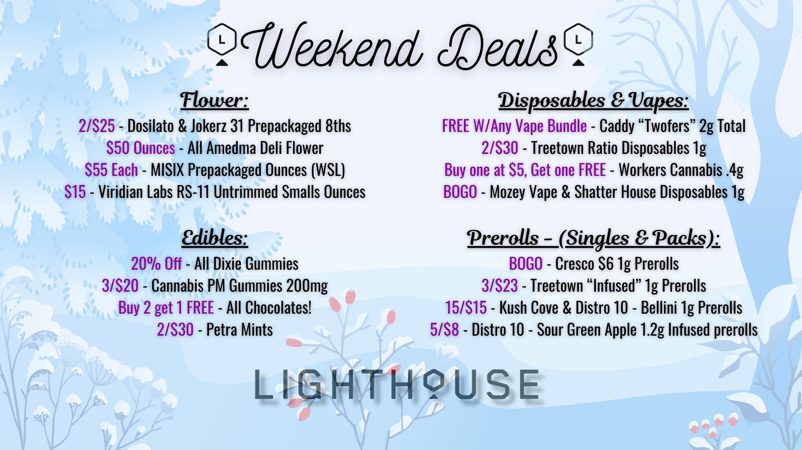 LIGHTHOUSE - RECREATIONAL Weekend Sales🤩