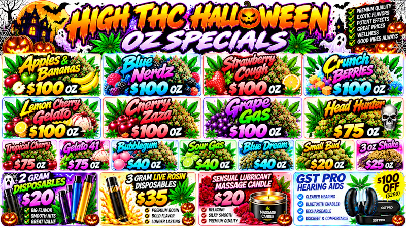 Black Purple Kush 🎃 HIGH THC HALLOWEEN — OZ SPECIALS 👻