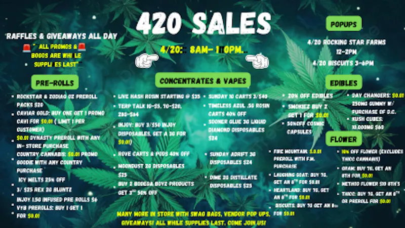 Flower Tops 420 SALES ARE HERE!!