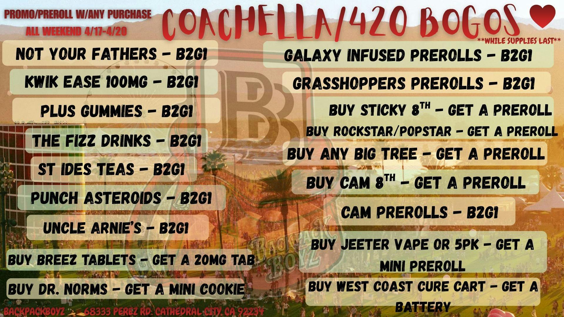 Backpackboyz - Cathedral City 420 DEALS!!!!💚🔥🔥 OPEN 8AM-10PM!!!!