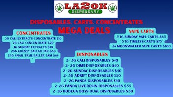 LA 2 OK DISPENSARY - Warr Acres DISPOSABLES, CARTS, CONCENTRATES