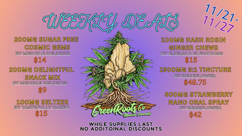 Green Roots Company Weekly Deals!!!