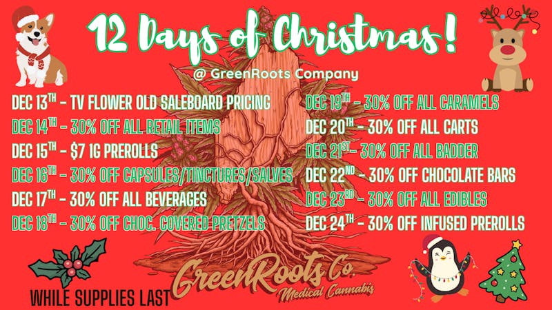 Green Roots Company 12 Days of Christmas!