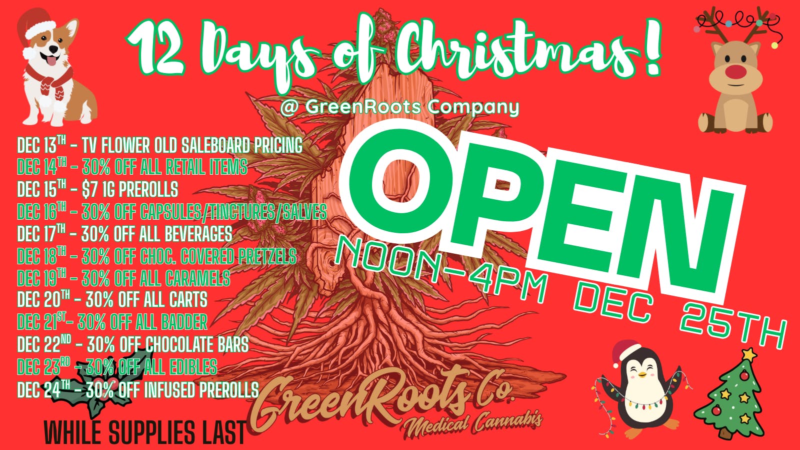 Green Roots Company 12 Days of Christmas!