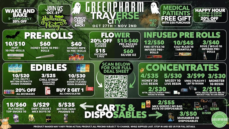 Green Pharm - Traverse City - Recreational & Medical NO TRICKS JUST TREATS!!!!