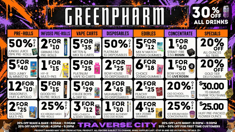 Green Pharm - Traverse City - Recreational & Medical 🦇No Tricks! Just Treats!! 🍬