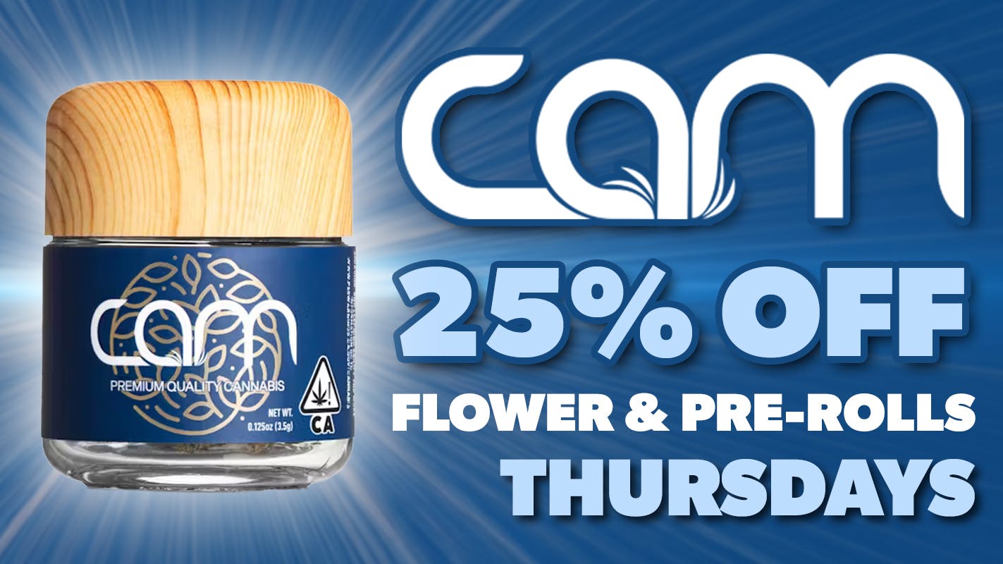 Remedy Room 25% OFF CAM FLOWER AND PRE-ROLLS THURSDAYS!