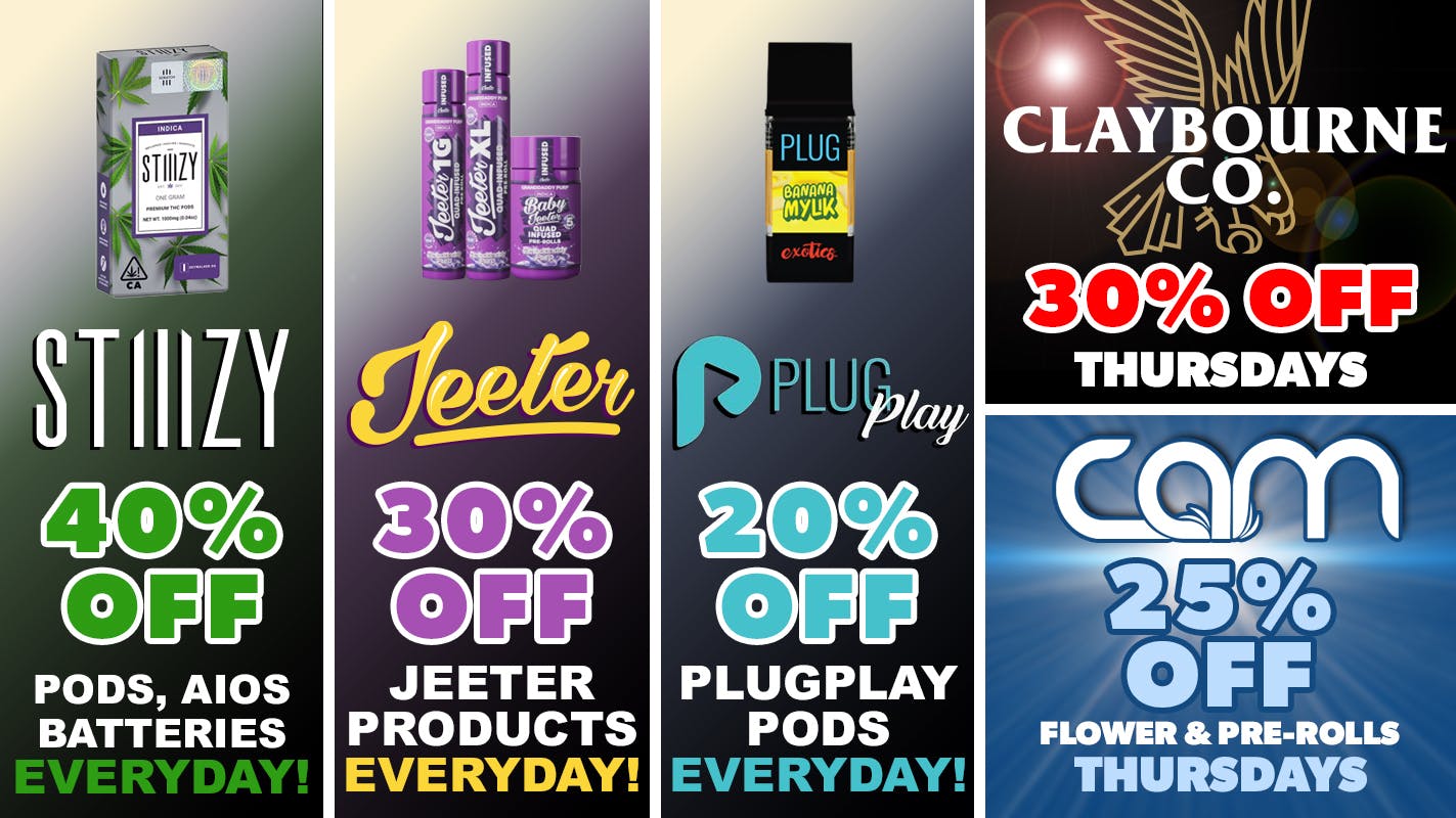 Remedy Room CLAYBOURNE, CAM, STIIIZY, JEETER, PLUGPLAY