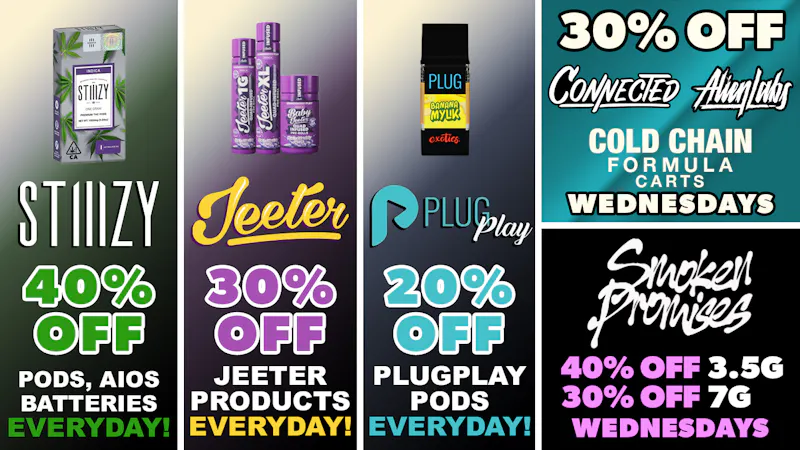 Remedy Room CONNECTED, ALIEN LABS, SMOKEN PROMISES, STIIIZY