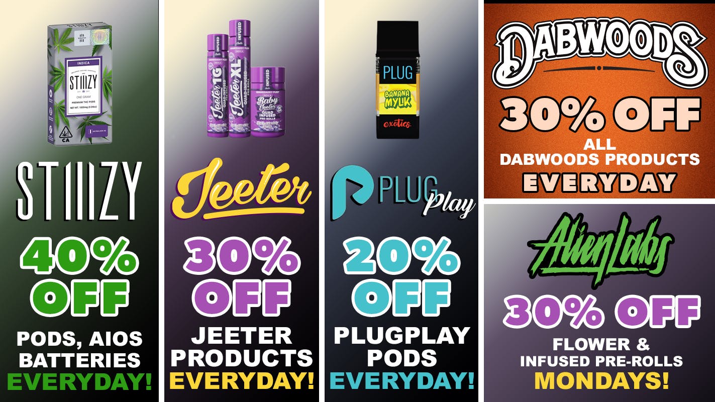 Remedy Room ALIEN LABS, STIIIZY, JEETER, PLUGPLAY, DABWOODS