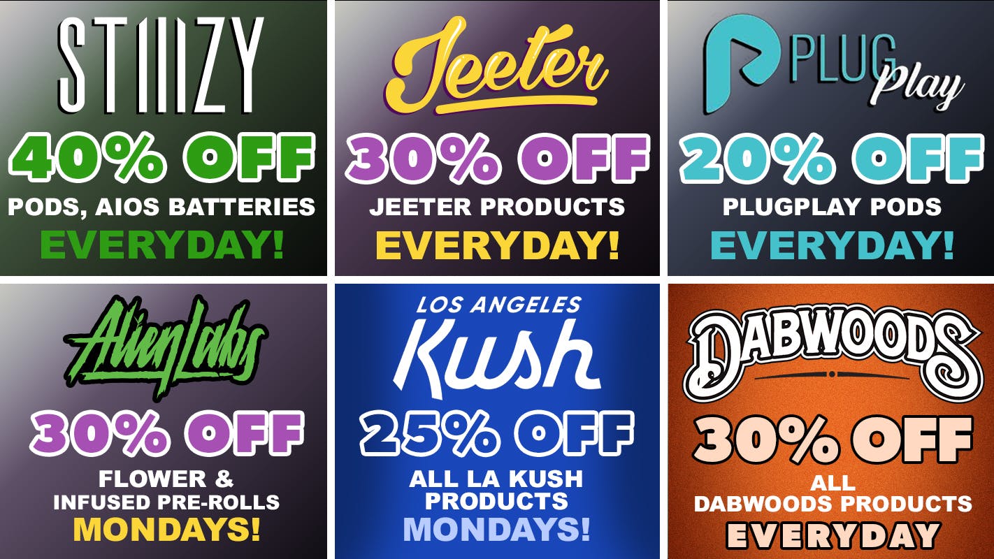 Remedy Room ALIEN LABS, LA KUSH, JEETER, PLUGPLAY, DABWOODS