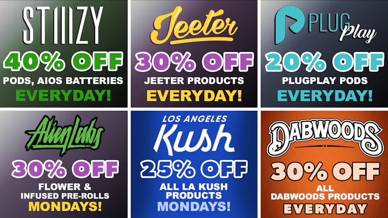 Remedy Room ALIEN LABS, LA KUSH, JEETER, PLUGPLAY, DABWOODS