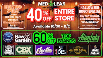 MedLeaf Weed Delivery - Encinitas 60% OFF TOP Brands + 40% OFF Storewide