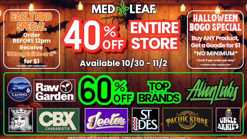 MedLeaf Weed Delivery - Encinitas 60% OFF TOP Brands + 40% OFF Storewide