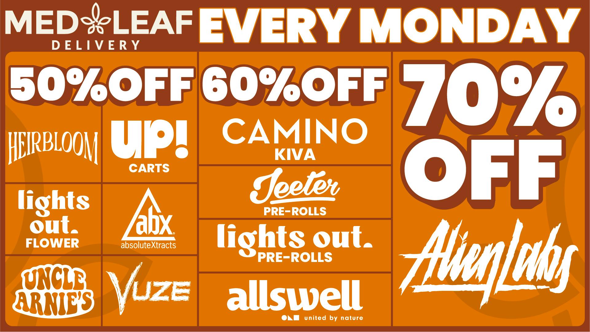 MedLeaf Weed Delivery - Oceanside Every Monday Deals!!!