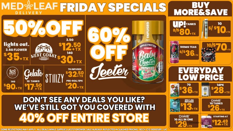 MedLeaf Weed Delivery - San Marcos Every Friday Deals!!!