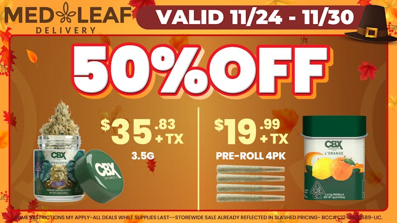 MedLeaf Weed Delivery - Temecula 50% OFF Cannabiotix