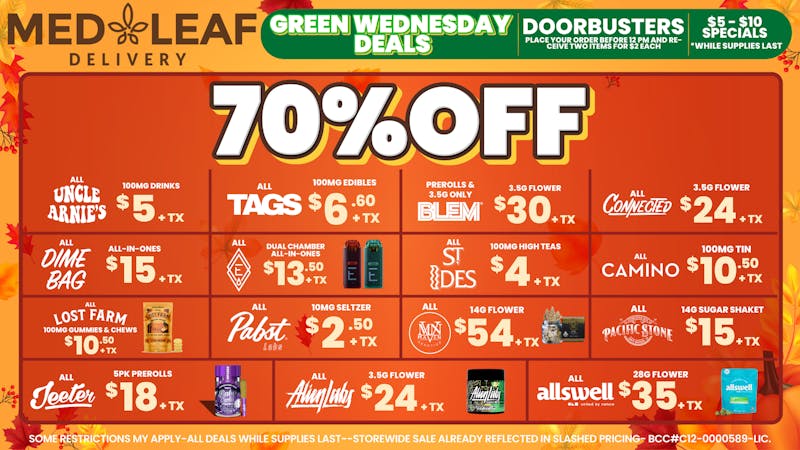 MedLeaf Weed Delivery - San Marcos 70% OFF TOP BRANDS