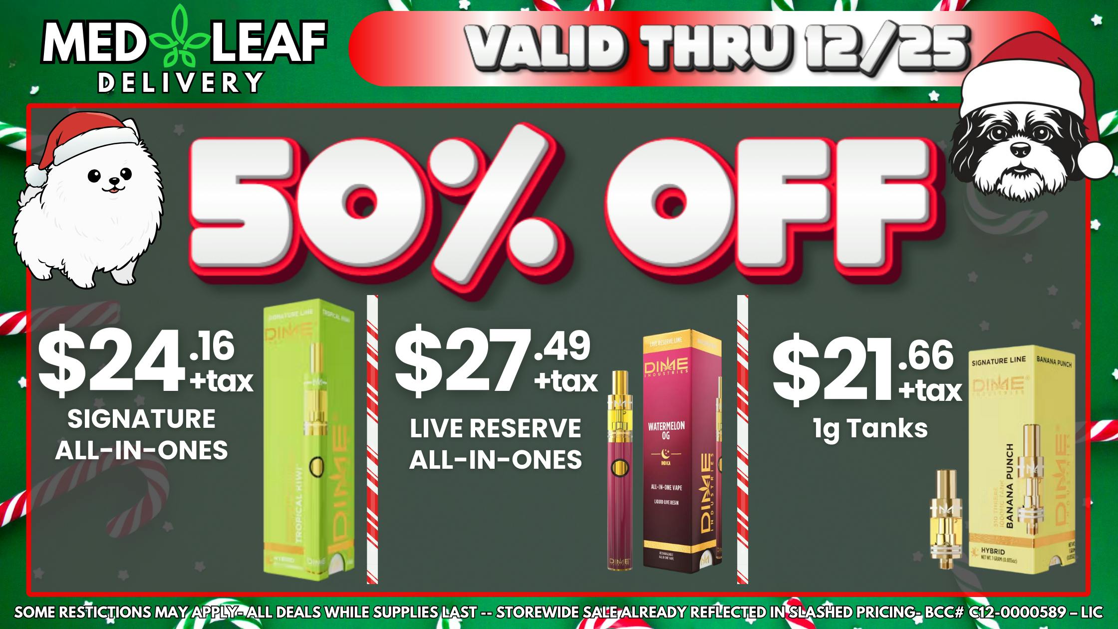 MedLeaf Weed Delivery - Carlsbad 50% OFF Dime Industries