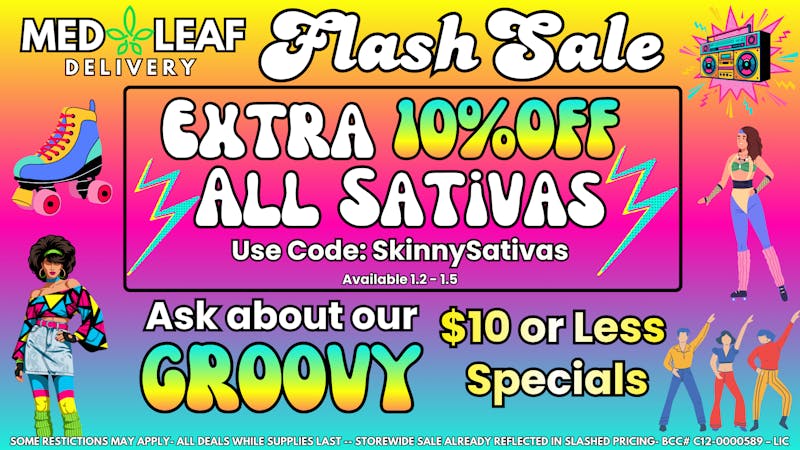 MedLeaf Weed Delivery - Fallbrook Flash Sale - 10% OFF Sativas