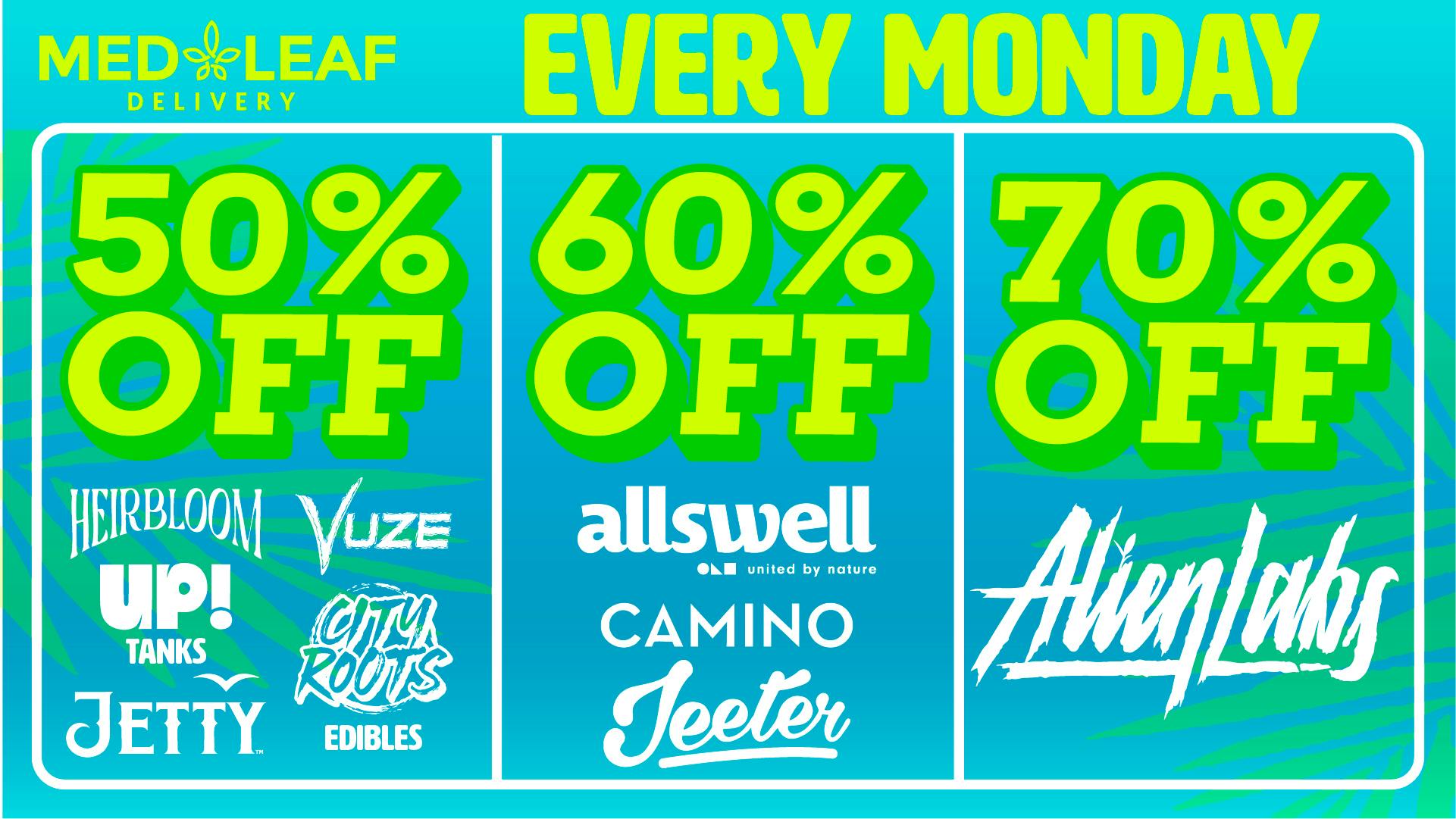 MedLeaf Weed Delivery - Poway Every Monday Deals!!!