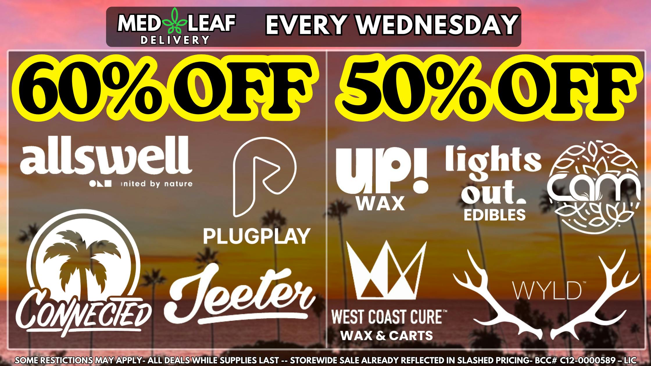 MedLeaf Weed Delivery - Del Mar EVERY Wednesday Deals!!!