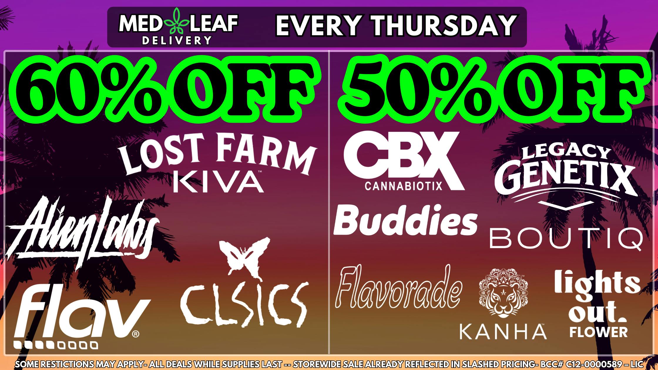 MedLeaf Weed Delivery - Temecula EVERY Thursday Deals!!!