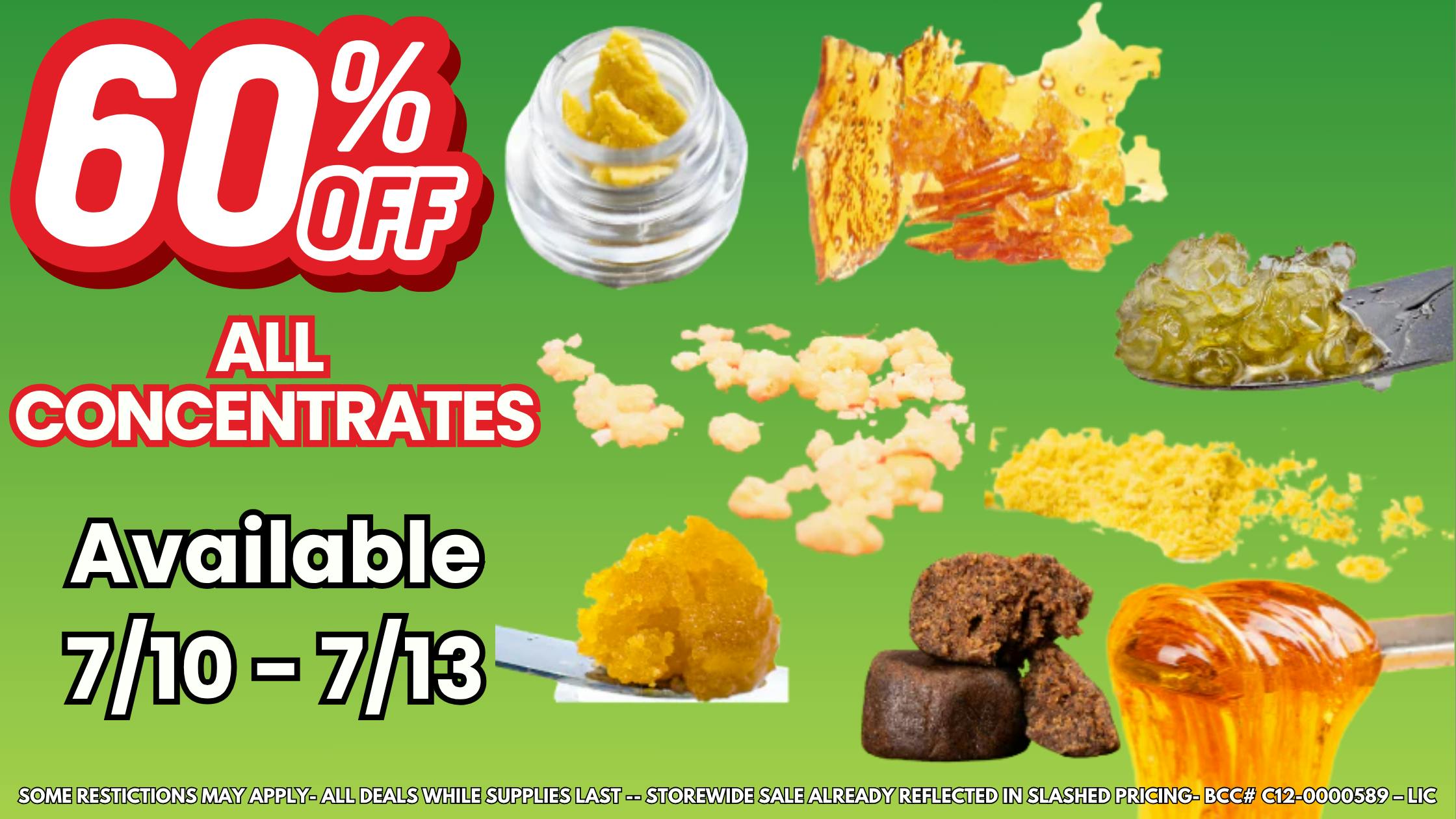 MedLeaf Weed Delivery - Oceanside 7/10 Sale - All Concentrates 60% OFF