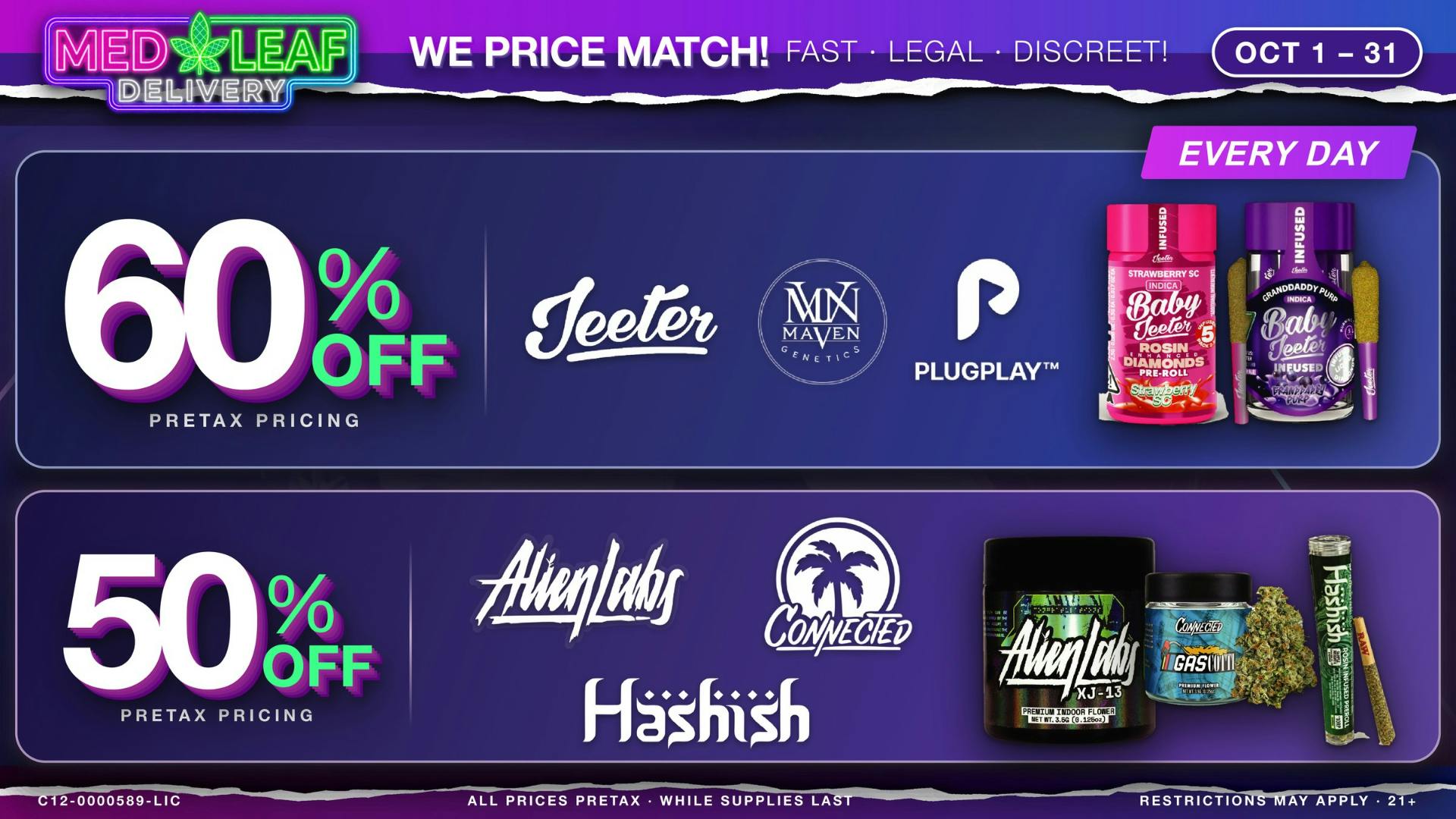 MedLeaf Weed Delivery - Poway October Deals - EVERY Day