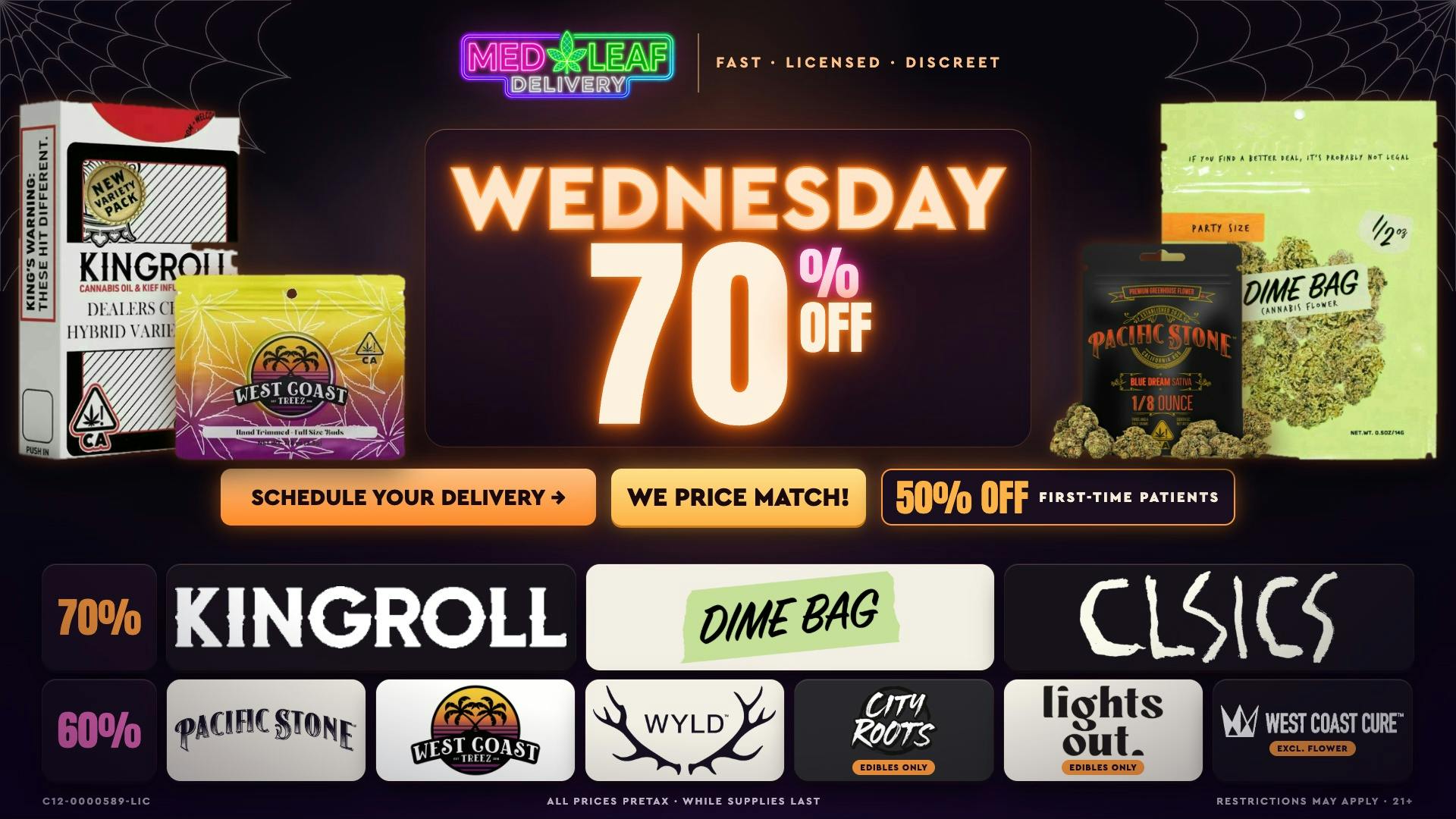 MedLeaf Weed Delivery - San Marcos Every Wednesday Until 10/31