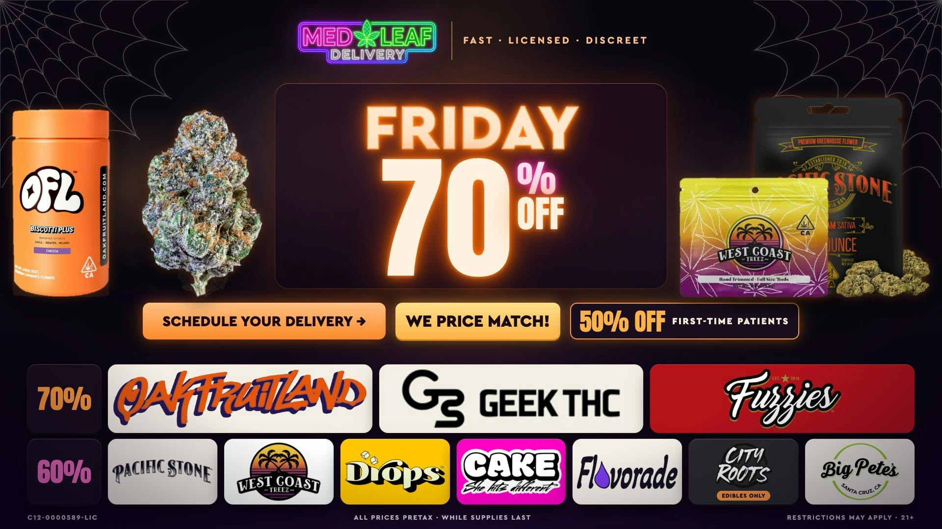 MedLeaf Weed Delivery - Vista 70% OFF Select Products - EVERY Friday