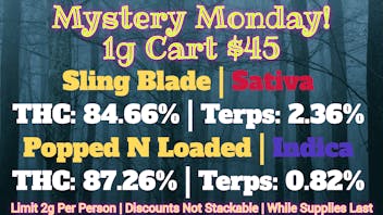 Laughing Salmon Cannabis Monday's $45 1g Cartridge