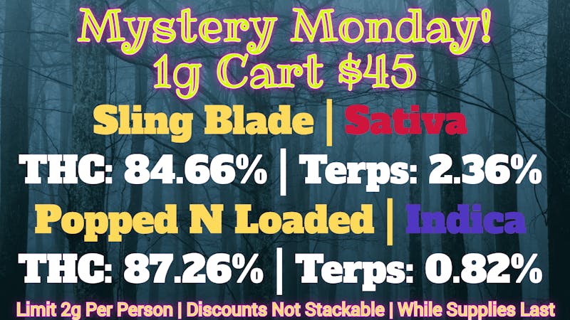 Laughing Salmon Cannabis Monday's $45 1g Cartridge