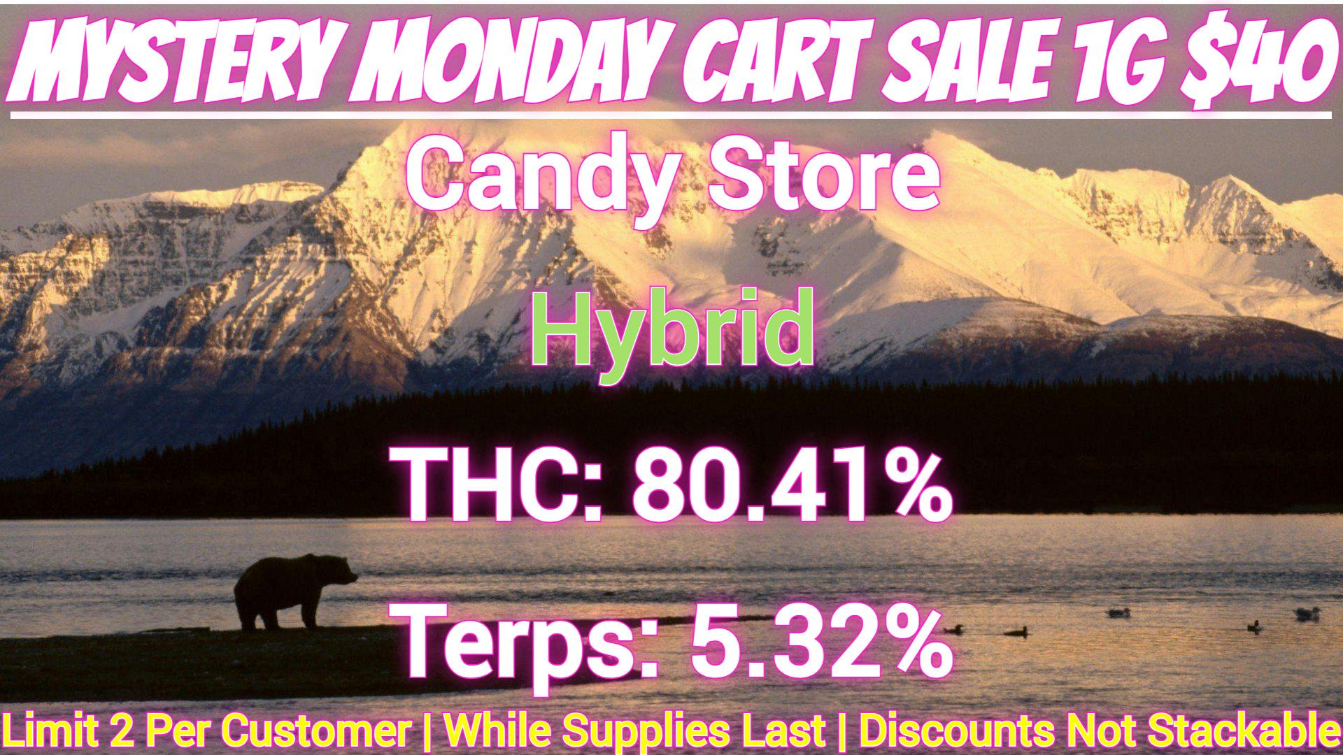 Laughing Salmon Cannabis Mondays $40 1g Cart.