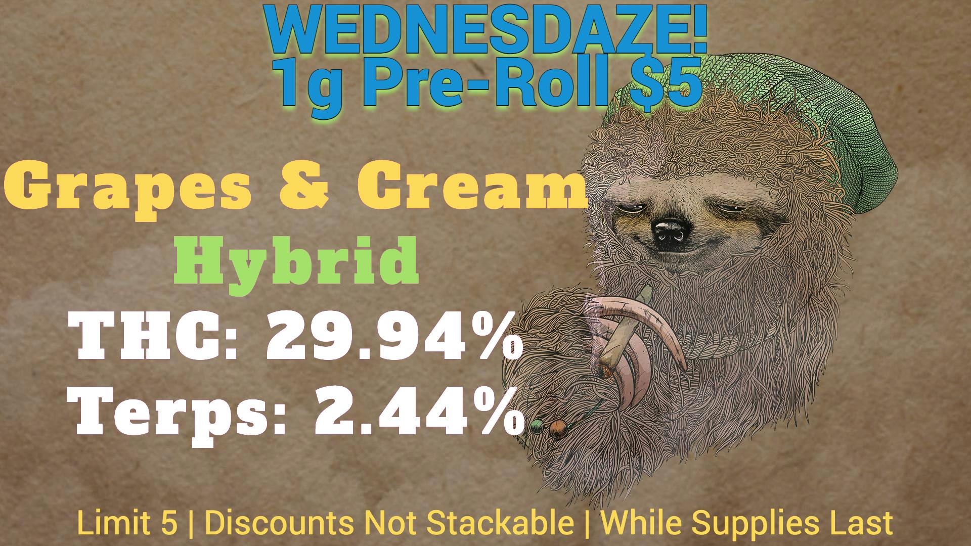 Laughing Salmon Cannabis Wednesdays $5 1g Preroll