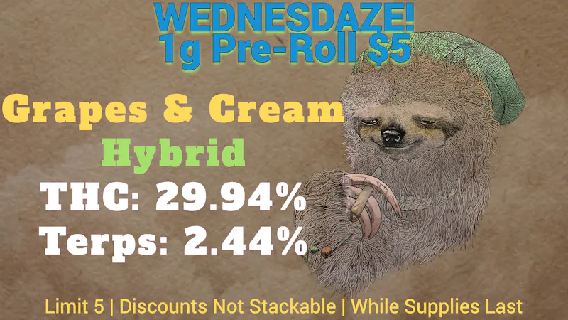Laughing Salmon Cannabis Wednesdays $5 1g Preroll