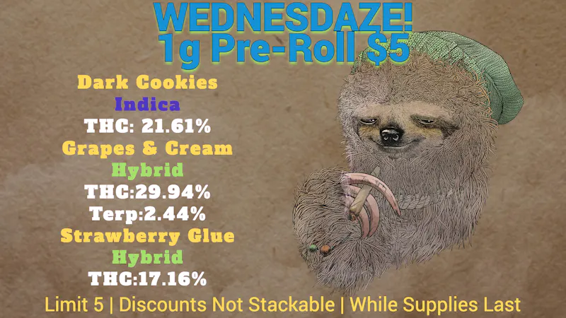 Laughing Salmon Cannabis Wednesdaze $5 1g Preroll