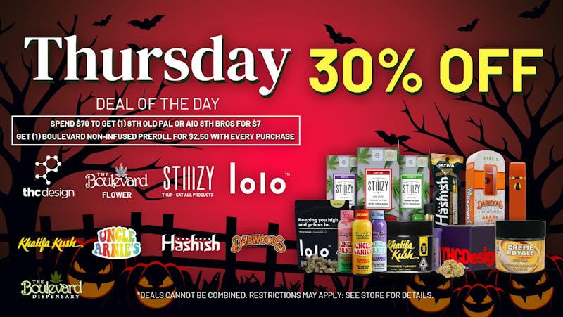 The Boulevard Dispensary THURSDAY DAILY DEAL!🔥