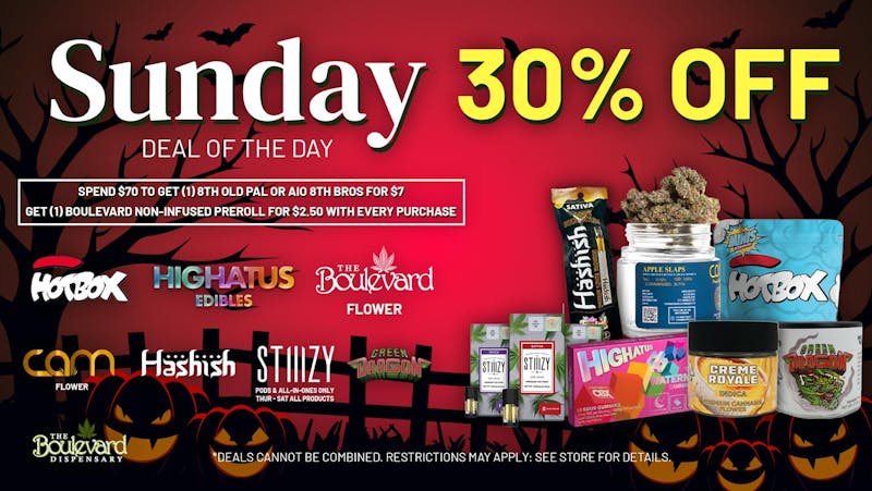 The Boulevard Dispensary SUNDAY DAILY DEAL 🔥