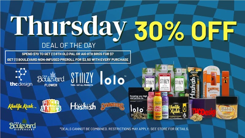The Boulevard Dispensary THURSDAY DAILY DEAL!🔥