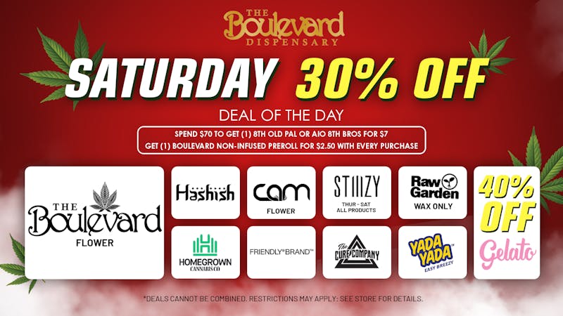 The Boulevard Dispensary SATURDAY DAILY DEAL!🔥